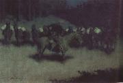 Frederic Remington Scare in a Pack Train (mk43) oil painting reproduction